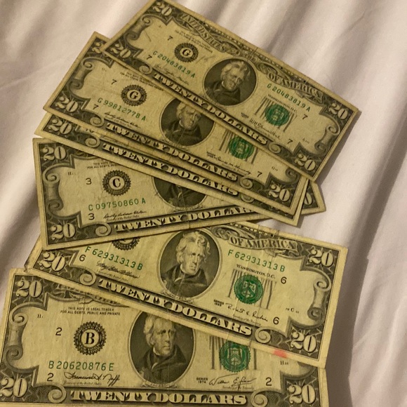 Old 20 dollars bills 1977/1969/19741995 - Picture 1 of 4